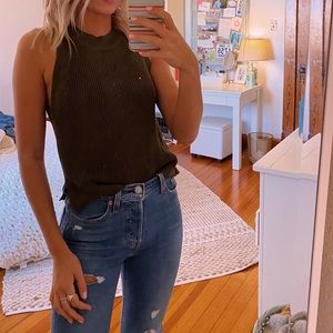 Blue Rain Tank -Sweater Material